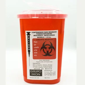 Recolector de punzocortantes de 1 litro